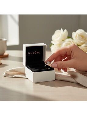 Pandora women's Dazzling Droplets 925 silver sparkling cubic zirconia ring